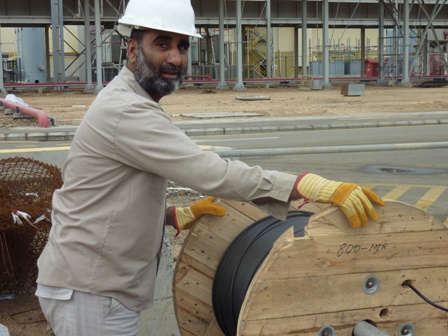 Installation of Fibre Optic Cable at Shoaiba PP